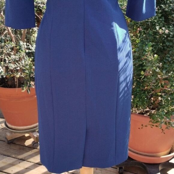 Tahari Arthur S. Levine Dark Royal Blue Dress - Picture 7 of 11